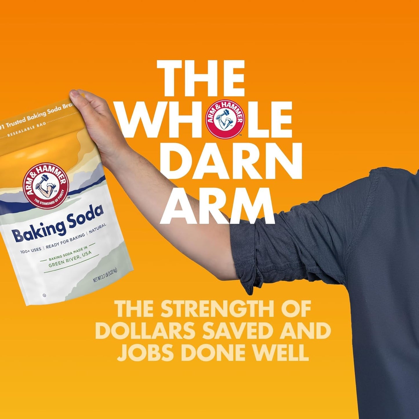 ARM & HAMMER Sodium Bicarbonate, 7 Pounds — Safer Substitute for Harsh Cleaners in Kitchens and Bathrooms