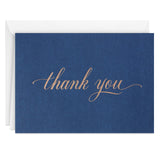Hallmark Thank You Card Set – Efficient Bulk Mailings for Small Business Client Appreciation, Foil Navy