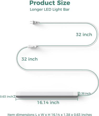 ASOKO 16 Inch Under Cabinet Light Bar – Practical Housewarming Gift for New Homeowners and Apartment Renters