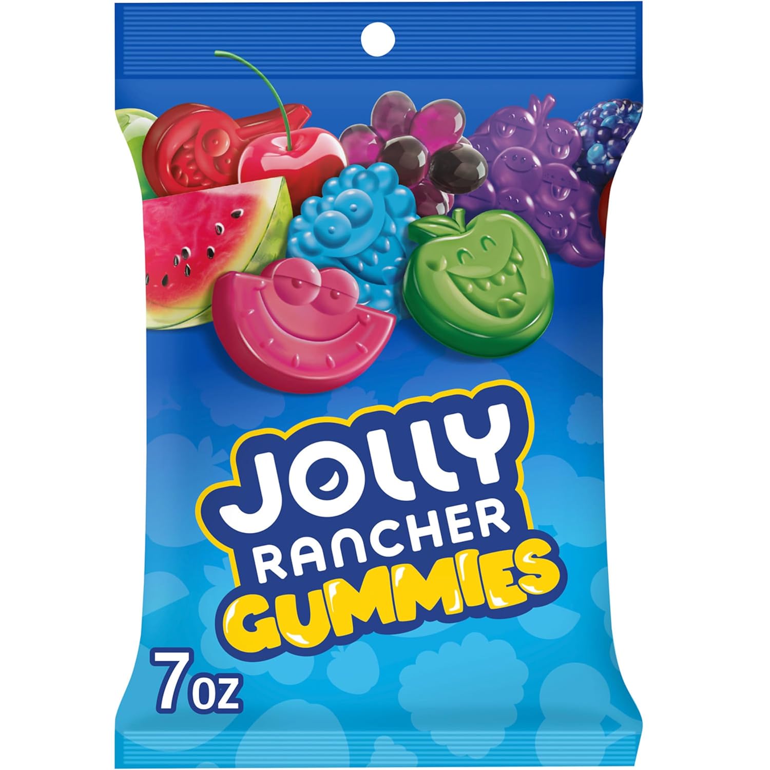 assorted five-flavor mix: green apple, blue raspberry, cherry, grape, watermelon