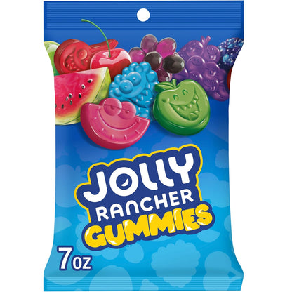 assorted five-flavor mix: green apple, blue raspberry, cherry, grape, watermelon