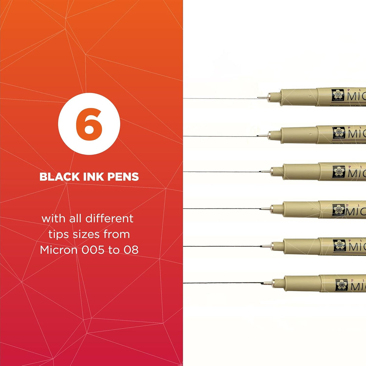assorted multi-tip set covering multiple line widths in a single pack
