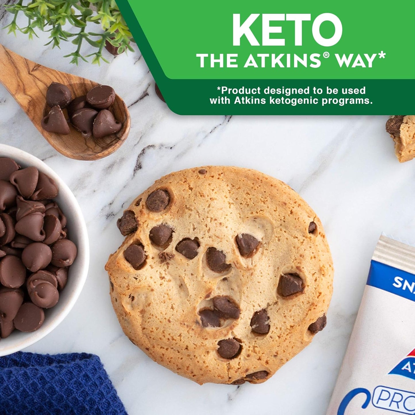Atkins Chocolate Chip Protein Cookie – Desk Drawer Snack for Focused Afternoons at the Office