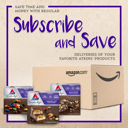 Atkins Endulge Caramel Nut Chew Bar – Post-Dinner Wellness Treat, 2g Net Carbs Mindful Indulgence