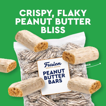 Atkinson's Peanut Butter Bars Candy – Office Break Room Bowl Snack, Bulk Individually Wrapped Peanut Butter Treats for Shared Workspace, 1 lb