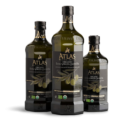 Atlas Organic Extra Virgin Olive Oil – Premium Moroccan EVOO Gift Set for Foodie Friends and Housewarming Celebrations