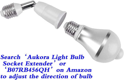 Aukora Motion Activated E26 Bulbs – Portable No Rewire Security Lighting for Camping, Porches and Outdoor Dining Areas