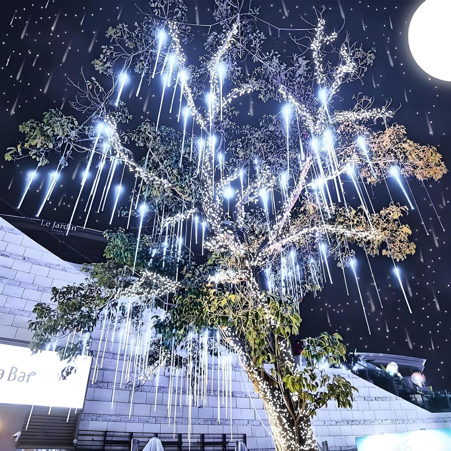 Aukora Premium Meteor Shower Lights 192 LED with Transparent PC Tubes for High End Home and Estate Lighting