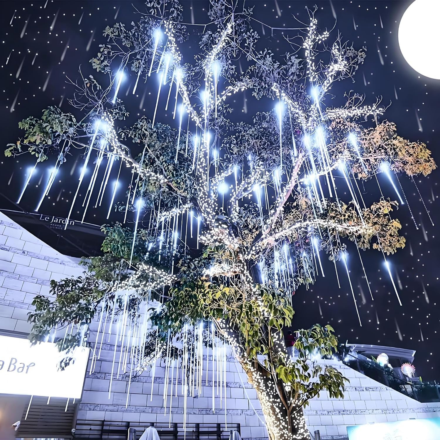 Aukora Premium Meteor Shower Lights 192 LED with Transparent PC Tubes for High End Home and Estate Lighting