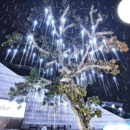 Aukora Premium Meteor Shower Lights 192 LED with Transparent PC Tubes for High End Home and Estate Lighting