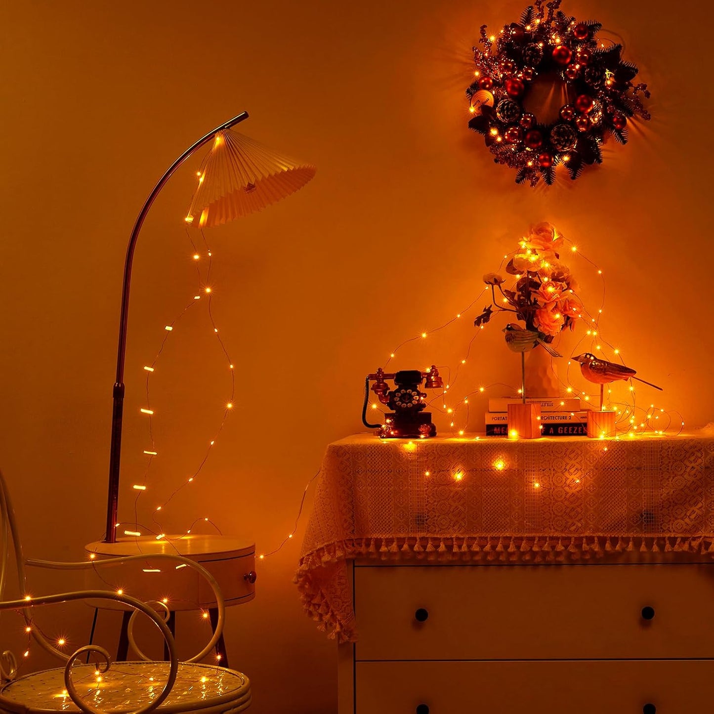 Aurora Glow Battery Fairy Lights – Child Safe Nursery and Playroom String Lights, Cool LED Bulbs with Auto Timer