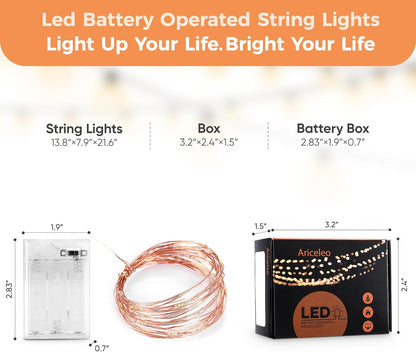 Aurora Glow Battery Fairy Lights – Child Safe Nursery and Playroom String Lights, Cool LED Bulbs with Auto Timer