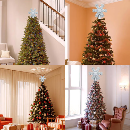 Aurora Glow Snowflake Projector Topper – Stunning Christmas Gift for Mom, Hostess & Holiday Enthusiasts