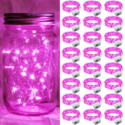 Aurora Glow Waterproof Fairy Lights 7ft Battery Operated for Patio Table Centerpiece and Outdoor Dining Setup