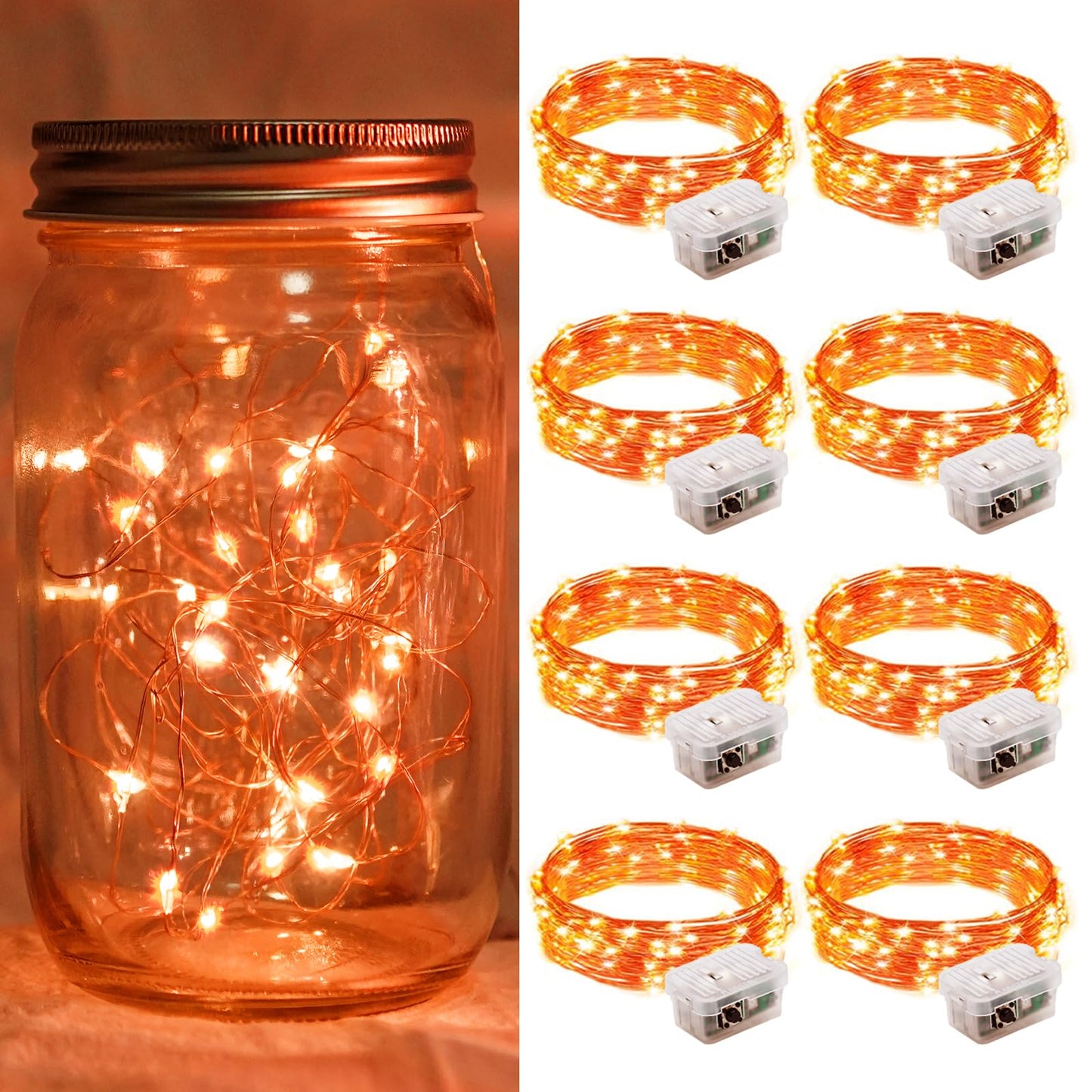 Aurora Glow Waterproof Fairy Lights 7ft Battery Operated for Patio Table Centerpiece and Outdoor Dining Setup