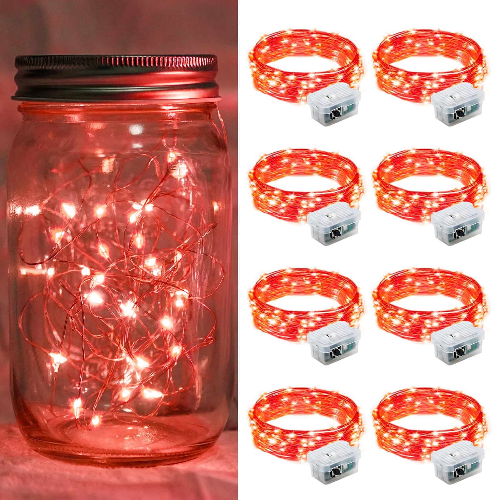 Aurora Glow Waterproof Fairy Lights 7ft Battery Operated for Patio Table Centerpiece and Outdoor Dining Setup