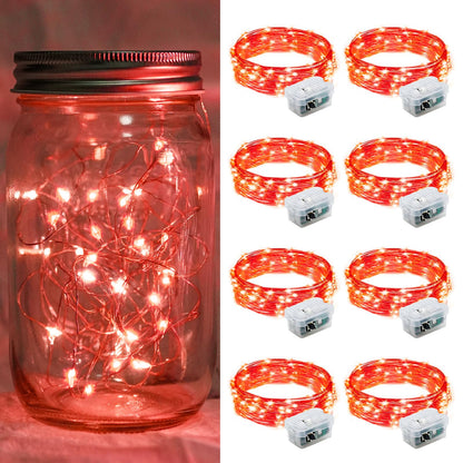 Aurora Glow Waterproof Fairy Lights 7ft Battery Operated for Patio Table Centerpiece and Outdoor Dining Setup