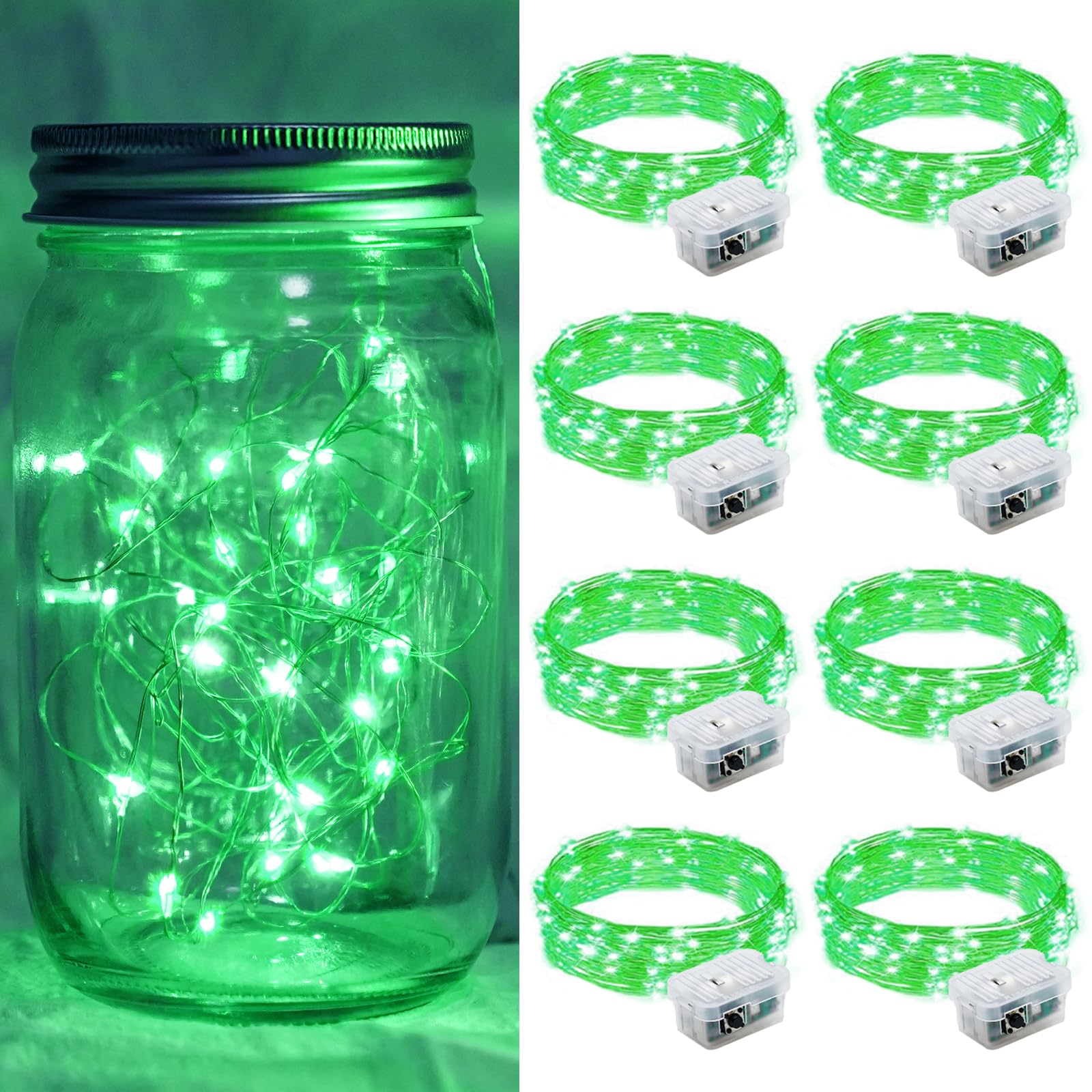 Aurora Glow Waterproof Fairy Lights 7ft Battery Operated for Patio Table Centerpiece and Outdoor Dining Setup