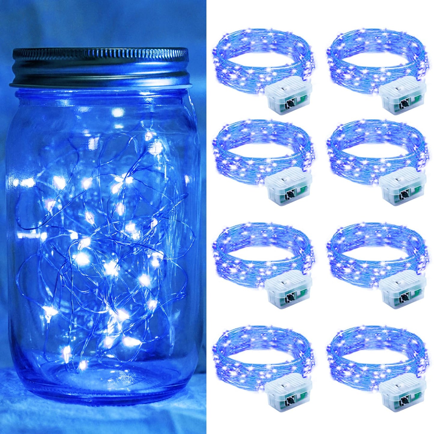 Aurora Glow Waterproof Fairy Lights 7ft Battery Operated for Patio Table Centerpiece and Outdoor Dining Setup