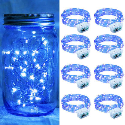 Aurora Glow Waterproof Fairy Lights 7ft Battery Operated for Patio Table Centerpiece and Outdoor Dining Setup