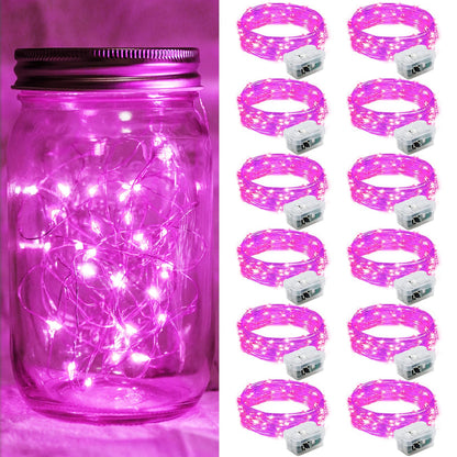 Aurora Glow Waterproof Fairy Lights 7ft Battery Operated for Patio Table Centerpiece and Outdoor Dining Setup