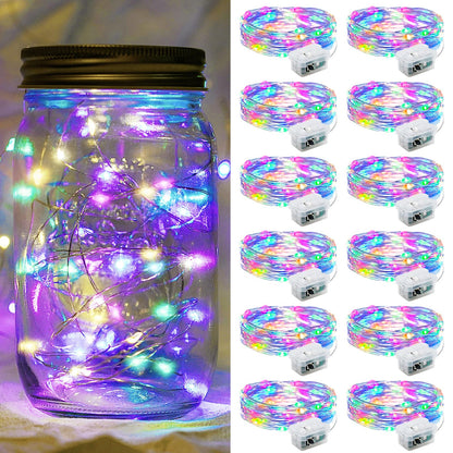 Aurora Glow Waterproof Fairy Lights 7ft Battery Operated for Patio Table Centerpiece and Outdoor Dining Setup
