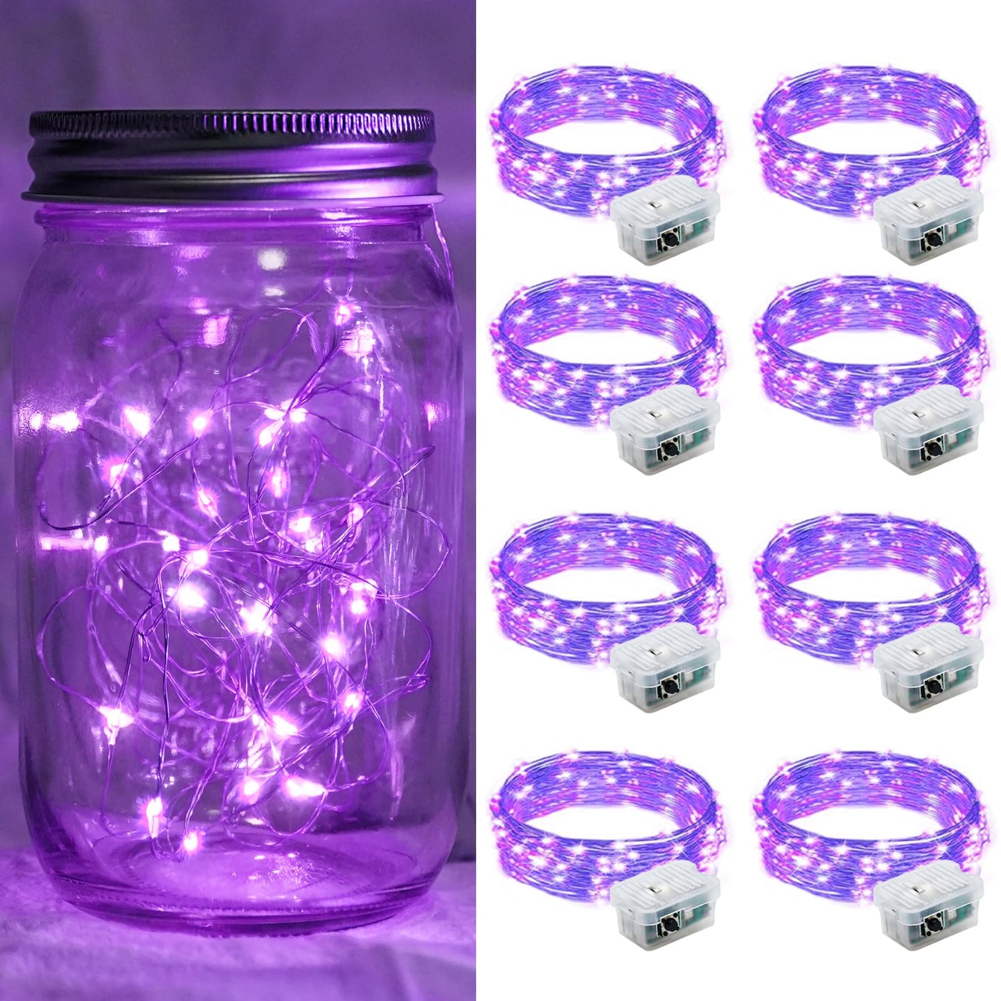 Aurora Glow Waterproof Fairy Lights 7ft Battery Operated for Patio Table Centerpiece and Outdoor Dining Setup
