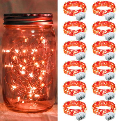 Aurora Glow Waterproof Fairy Lights 7ft Battery Operated for Patio Table Centerpiece and Outdoor Dining Setup