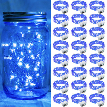 Aurora Glow Waterproof Fairy Lights 7ft Battery Operated for Patio Table Centerpiece and Outdoor Dining Setup