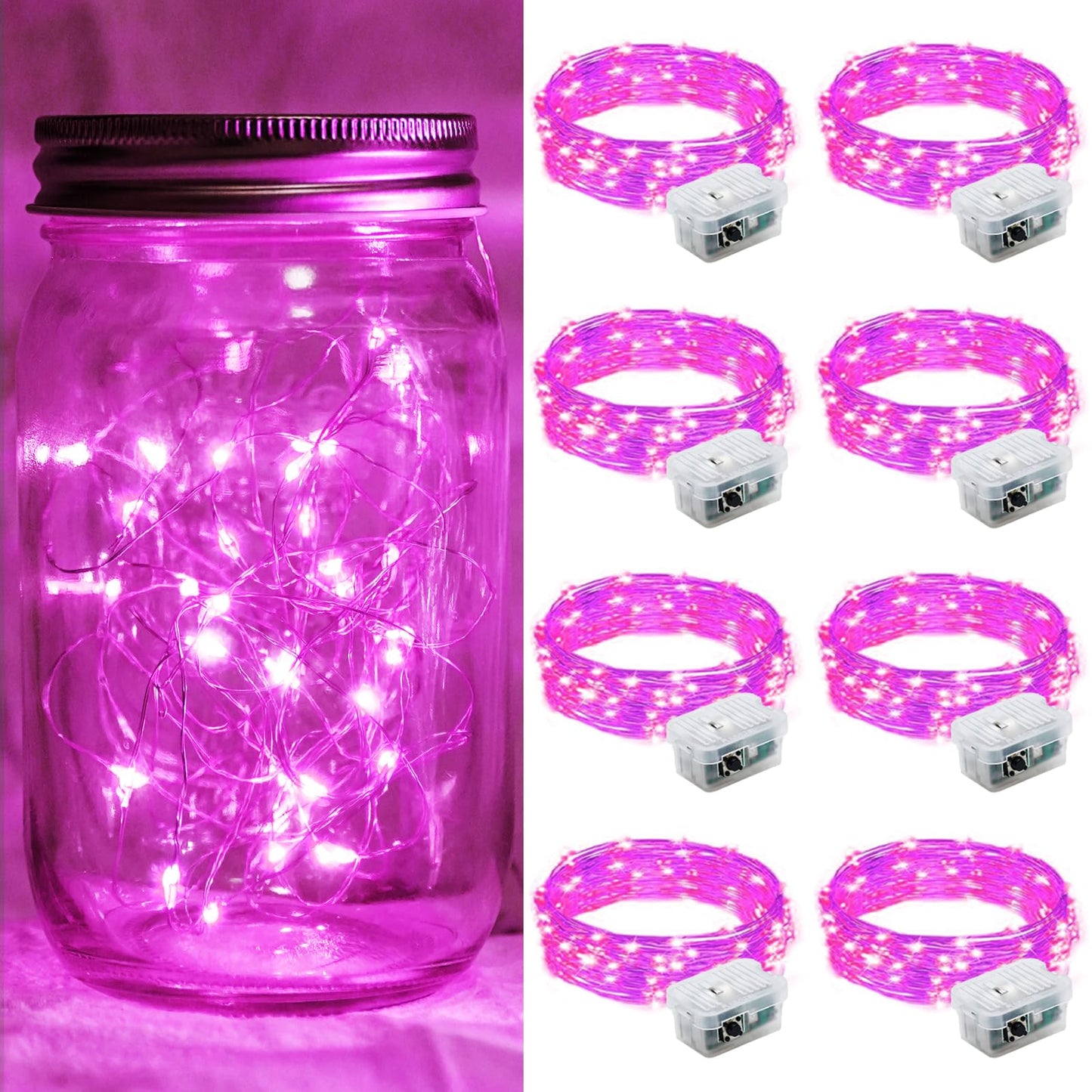 Aurora Glow Waterproof Fairy Lights 7ft Battery Operated for Patio Table Centerpiece and Outdoor Dining Setup