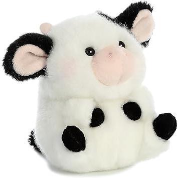 Aurora Rolly Pet Bee Happy Bean-Bottom Plush – Sturdy Sitting Toy for Kids' Room, Stroller, and Travel