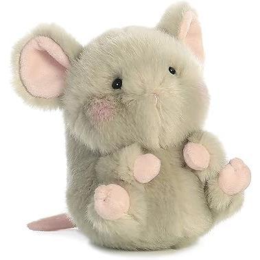 Aurora Rolly Pet Bee Happy Bean-Bottom Plush – Sturdy Sitting Toy for Kids' Room, Stroller, and Travel