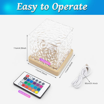 AuroraLume Compact Cube Night Light – Minimalist Ambient Light for Uncluttered Bedrooms and Shelves
