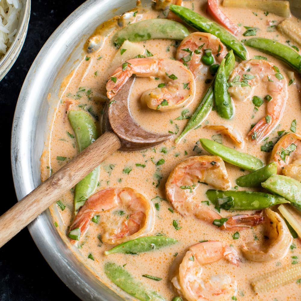 authentic blend of aromatic thai spices (galangal, lemongrass, chili, etc.)