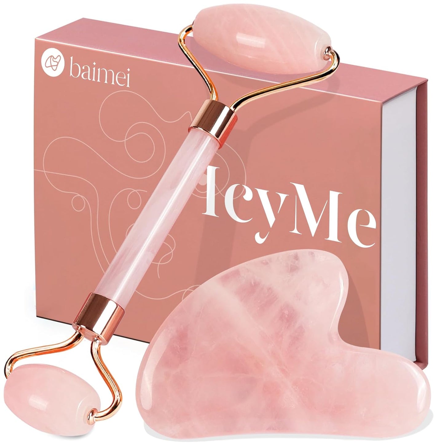 authentic rose quartz construction across all color variants (pink, blue, jade green, green)