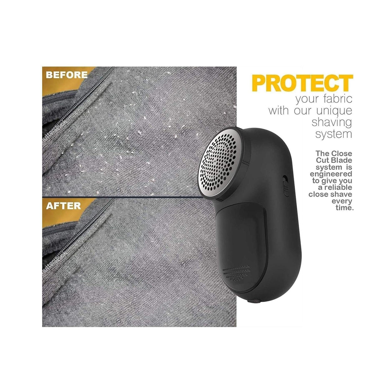 automatic safety shut-off triggered by blade cover opening or loosening