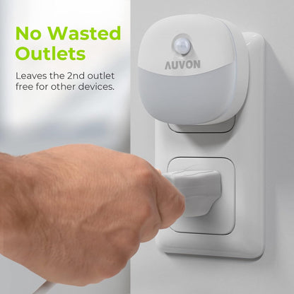 AUVON Mini Night Light – Compact Side Outlet Design for Clean, Uncluttered Walls in Small Apartments