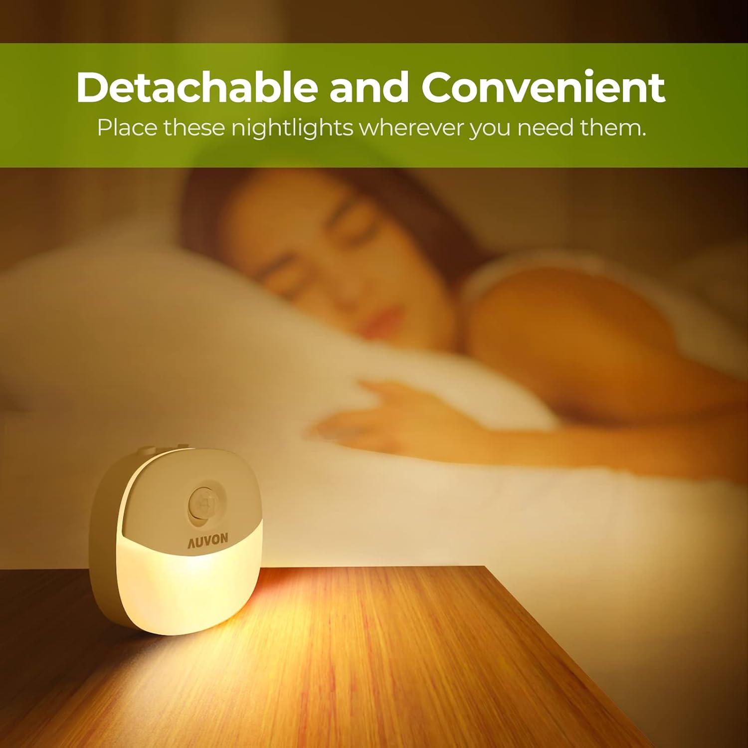 AUVON Rechargeable Night Light 2-Pack – Practical Housewarming Gift for New Homeowners