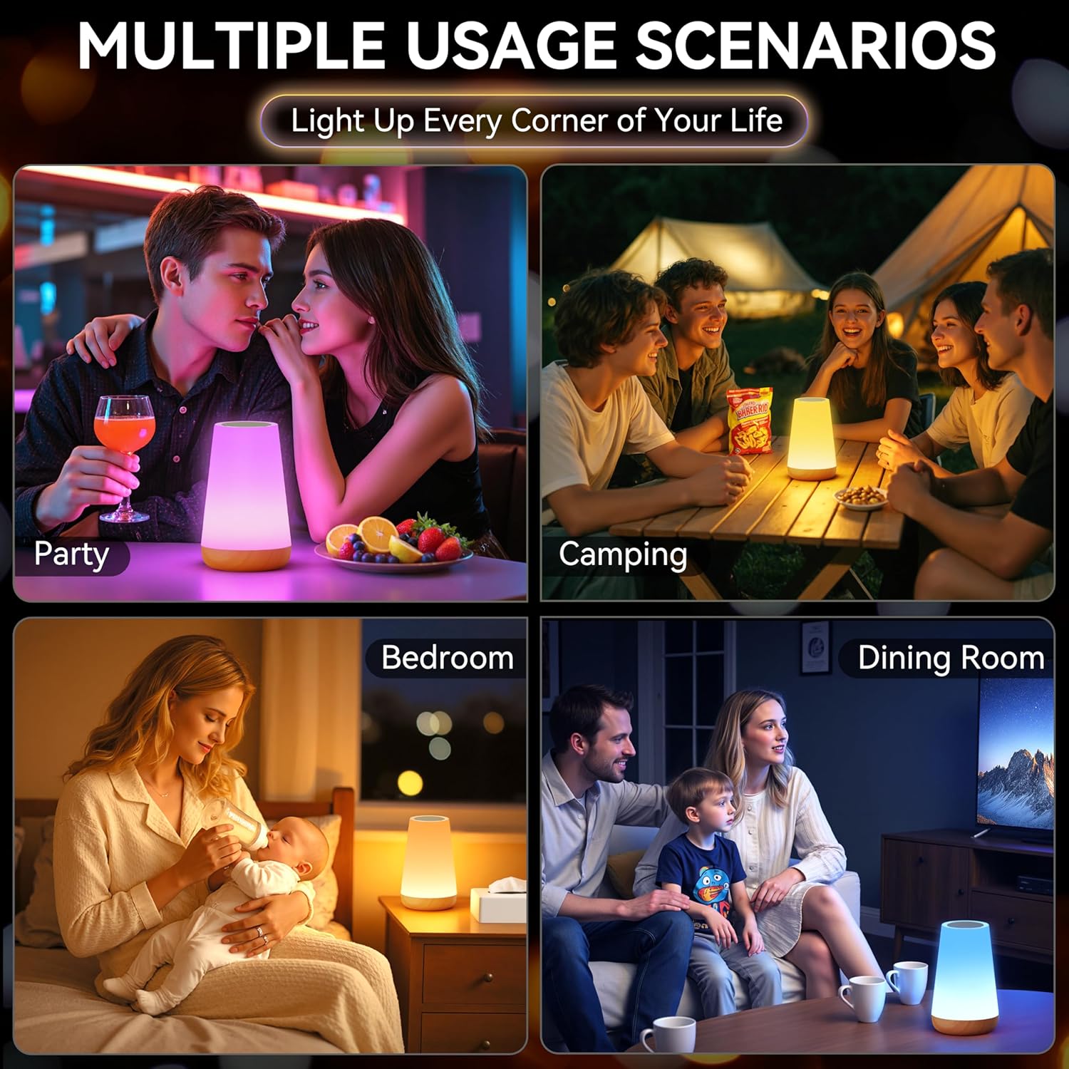 Auxmir LED Mood Lamp – Thoughtful Birthday Gift for Mom and Women with 13 Colors and Remote for Cozy Bedroom Ambiance