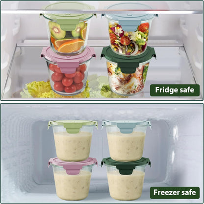 available in 16oz, 20oz, and 23oz round sizes in 4-pack sets to match different portion needs