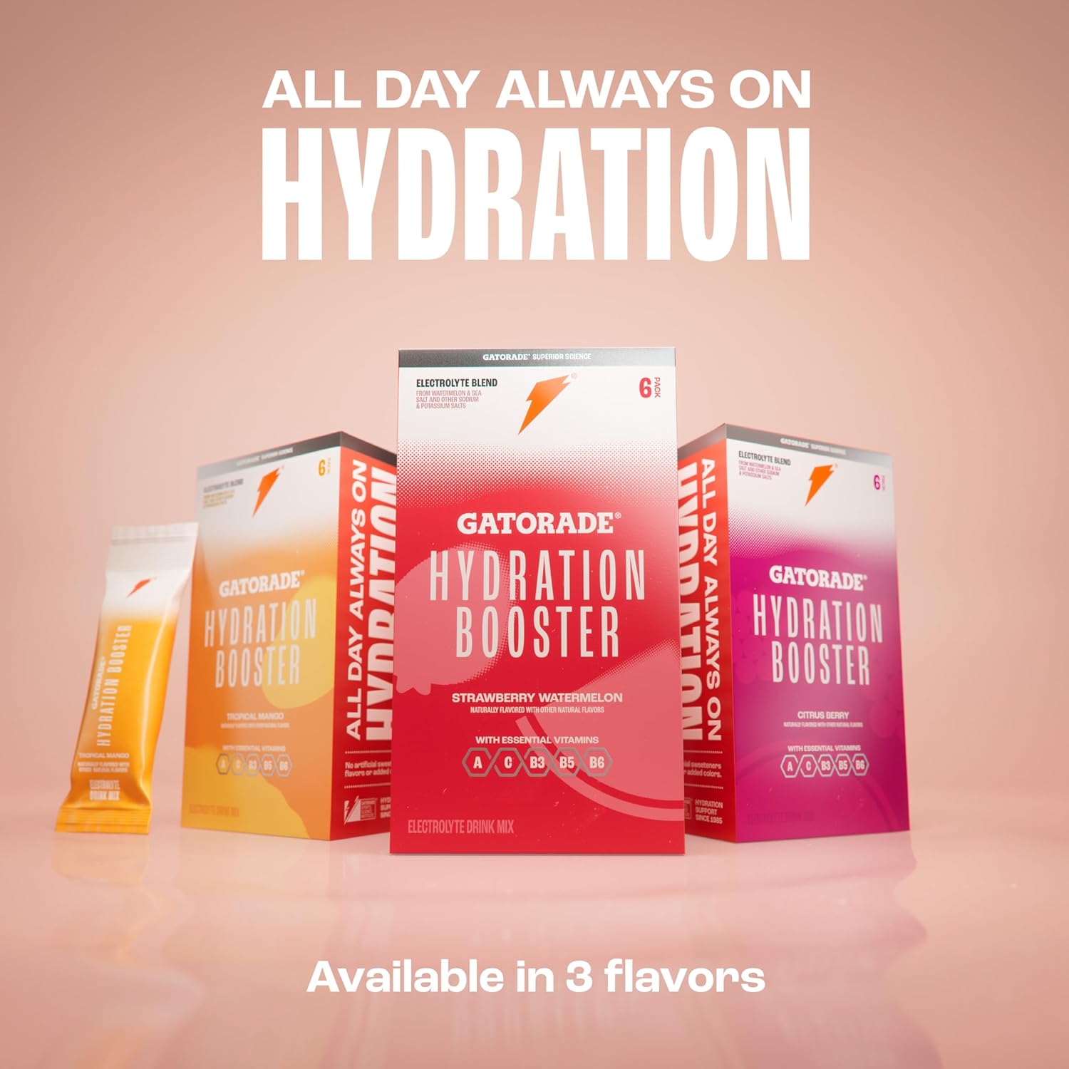 available in 4 flavor variants: strawberry watermelon, tropical mango, citrus berry, and raspberry lemon (relax)