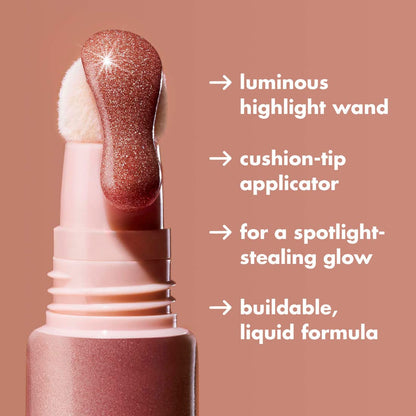available in 6 shades including rose quartz, liquid gold, champagne campaign, pink prism, starstruck, and irl angel