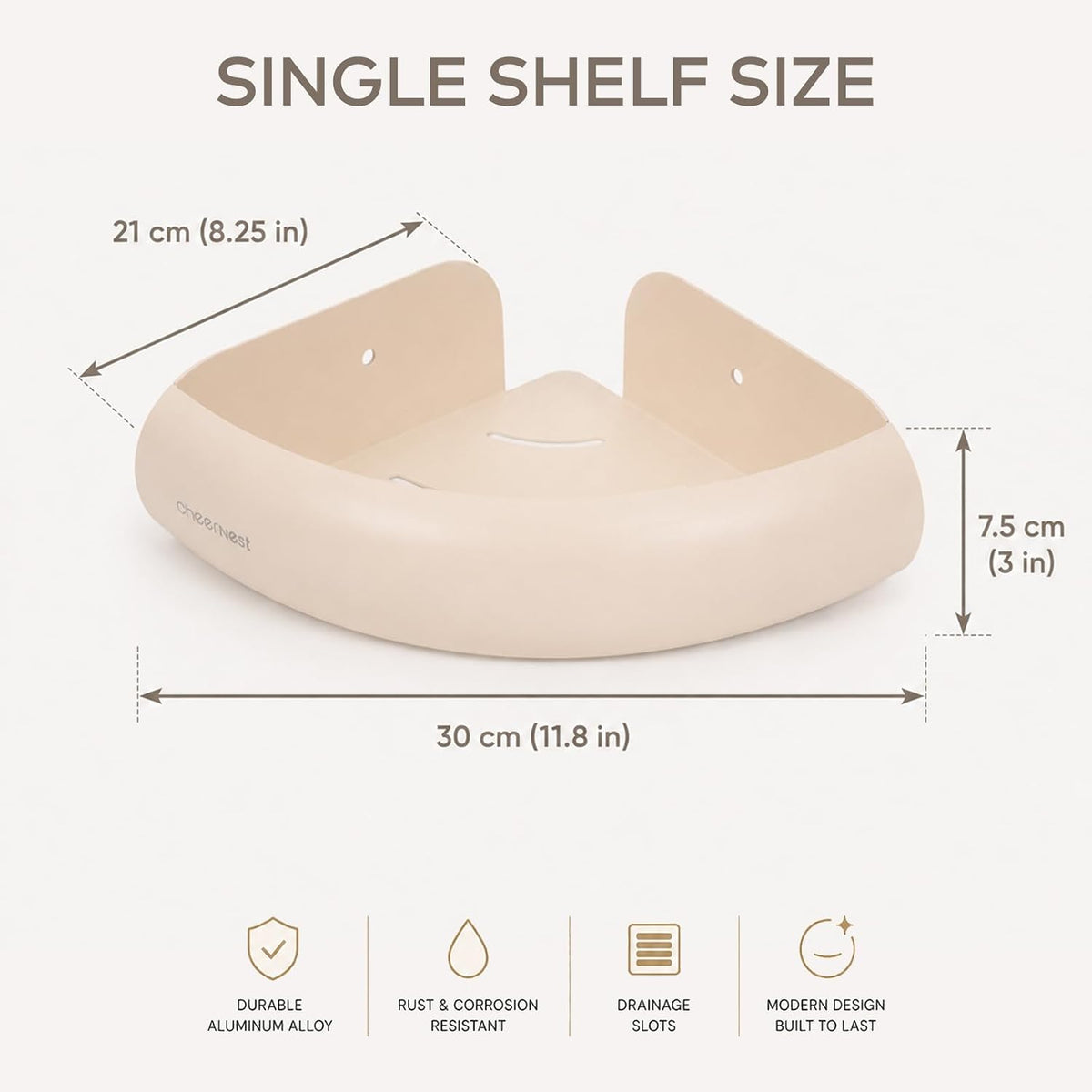 available in milky white and dark gray finishes to match bathroom decor