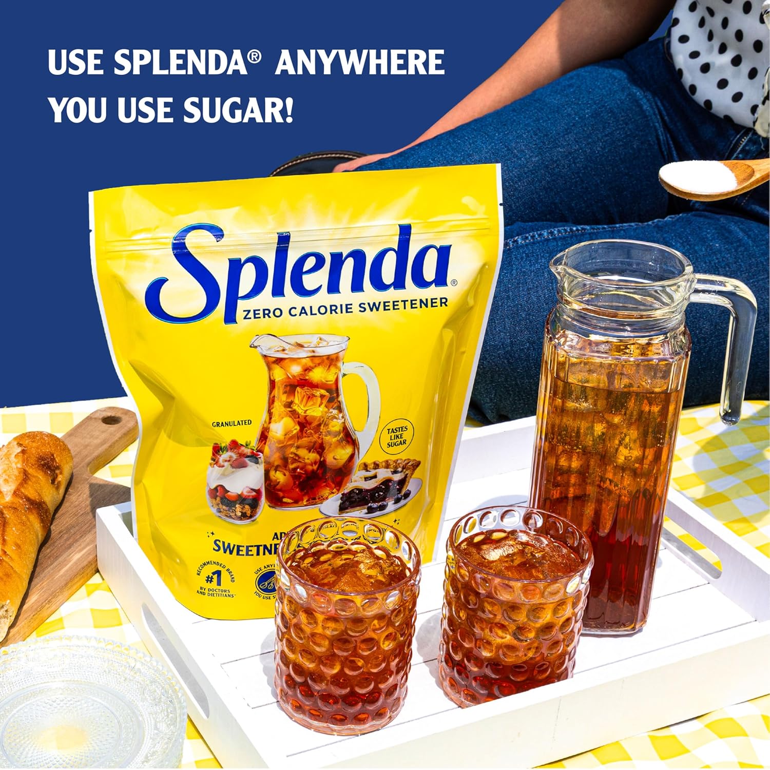 available in multiple formats: 1 lb and 2 lb sugar-equivalency cartons plus 5 lb baker's bag