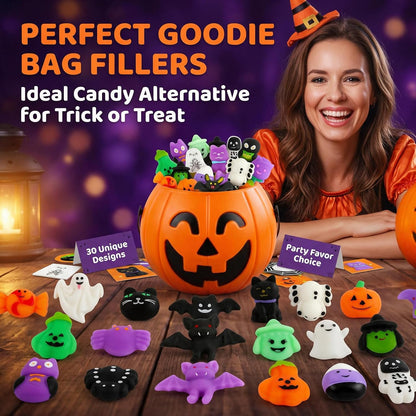 available in three bulk counts (30, 60, 120 pieces) plus seasonal halloween and christmas 30-pc editions