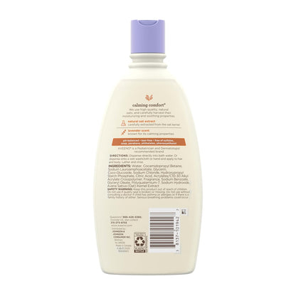 Aveeno Baby Calming Lavender Vanilla Wash – Hypoallergenic 2-in-1 Hair and Body Cleanser Safe for Delicate Newborn Skin