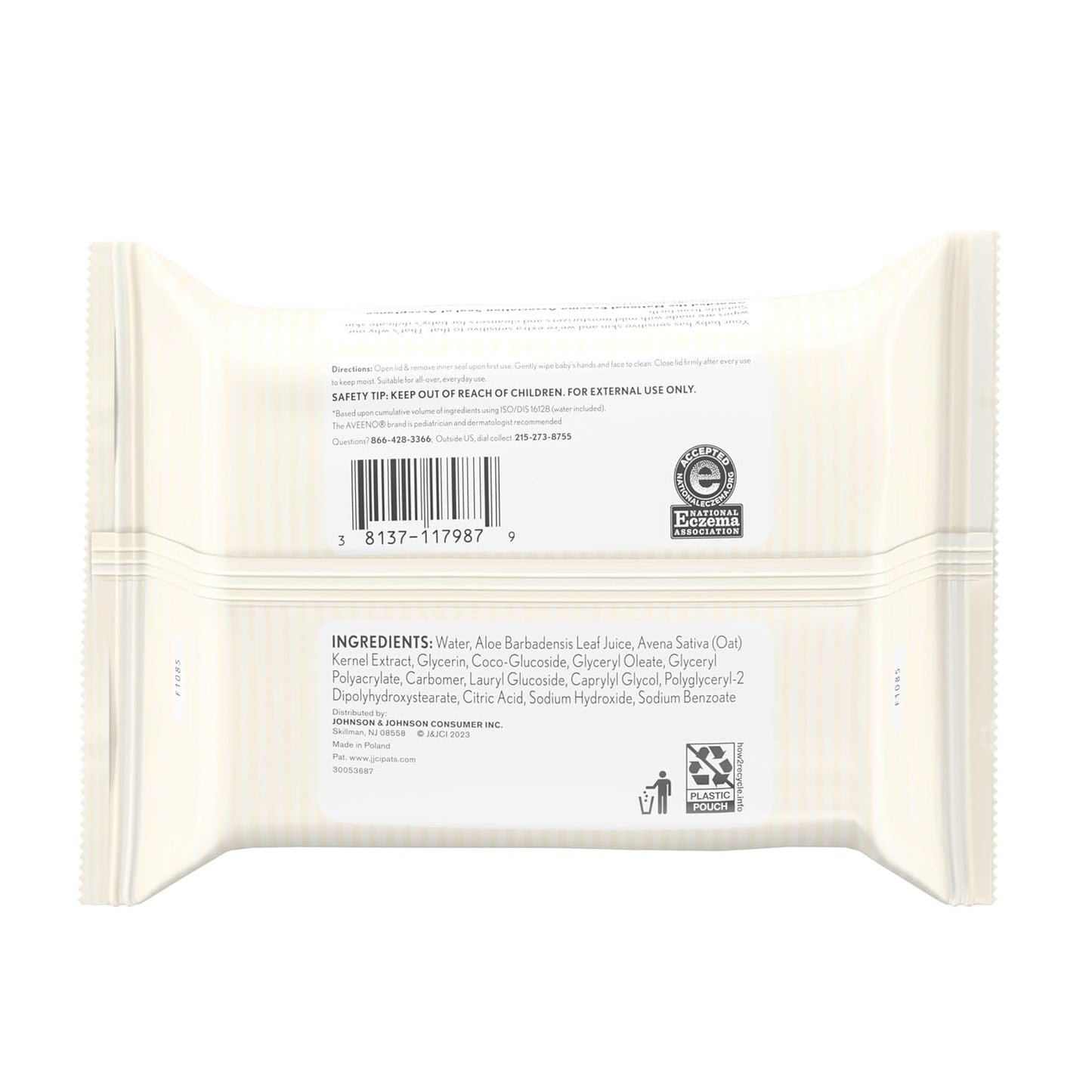 Aveeno Baby Fragrance-Free Wipes – Allergen-Safe, Hypoallergenic for Eczema-Prone Infants
