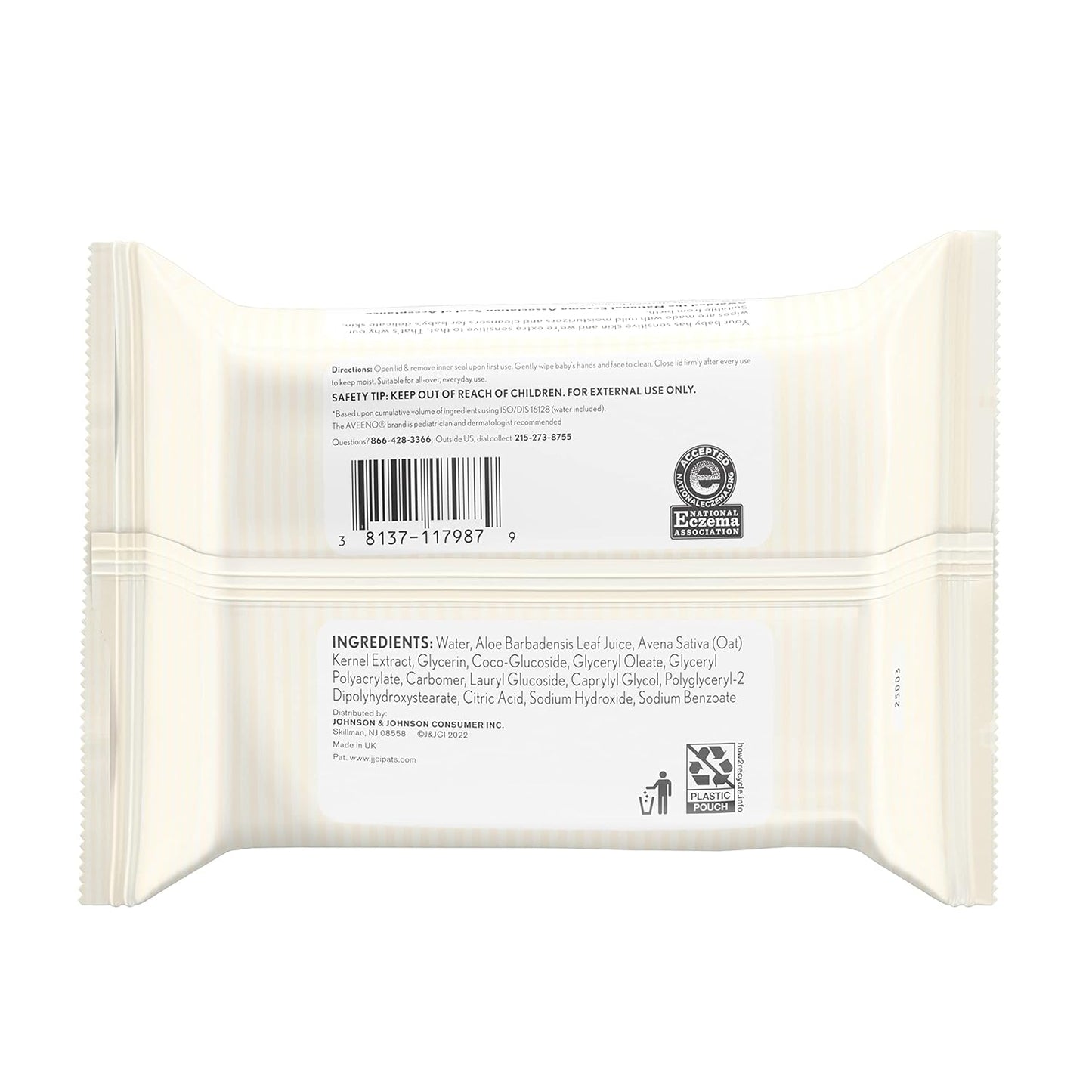 Aveeno Baby Fragrance-Free Wipes – Allergen-Safe, Hypoallergenic for Eczema-Prone Infants