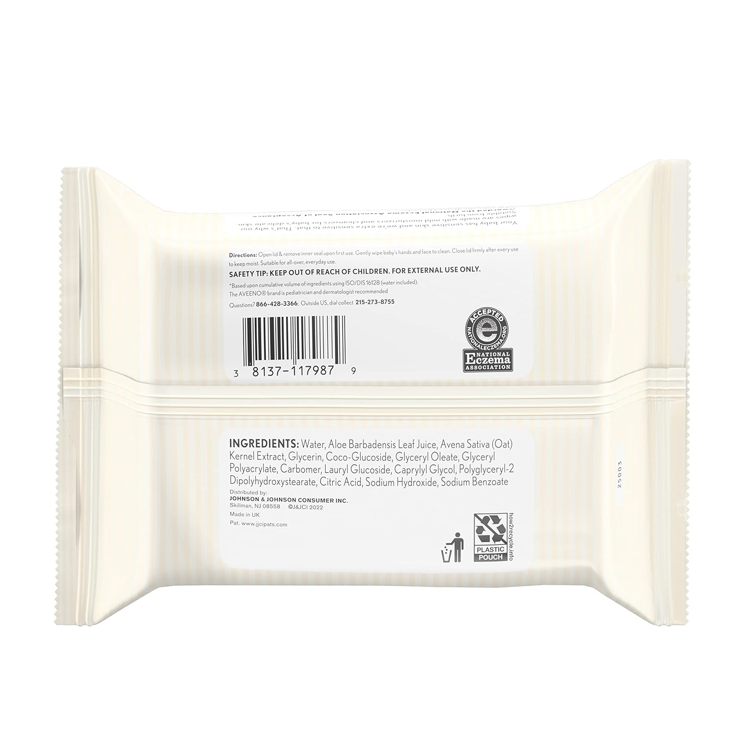 Aveeno Baby Fragrance-Free Wipes – Allergen-Safe, Hypoallergenic for Eczema-Prone Infants
