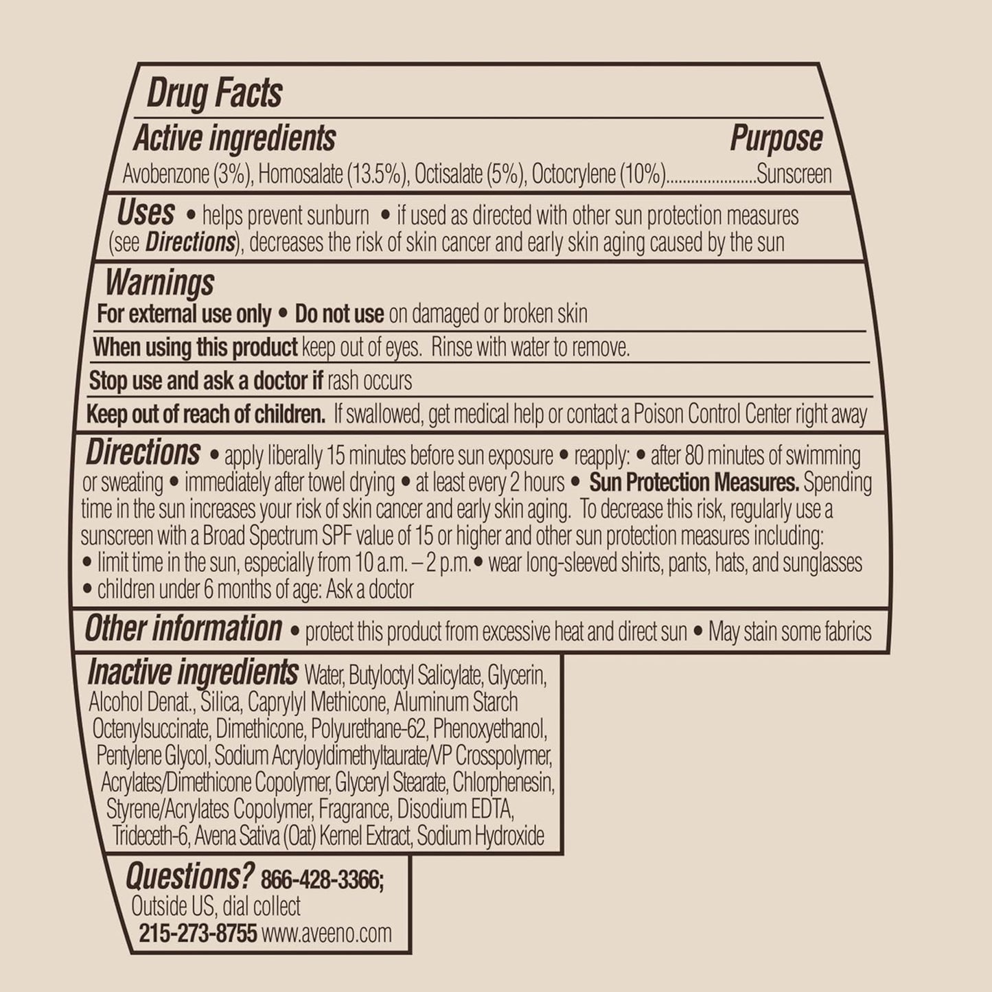 Aveeno Broad Spectrum SPF 60 Sunscreen – Portable, Sweat-Resistant Protection for Active Outdoor Sports